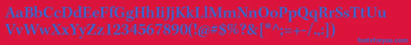 KeplerstdMedium Font – Blue Fonts on Red Background