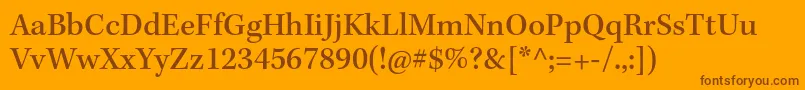 KeplerstdMedium Font – Brown Fonts on Orange Background