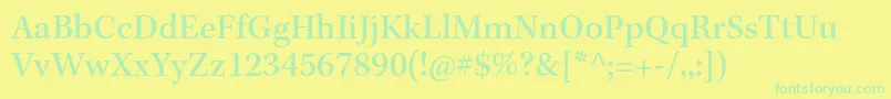 KeplerstdMedium Font – Green Fonts on Yellow Background