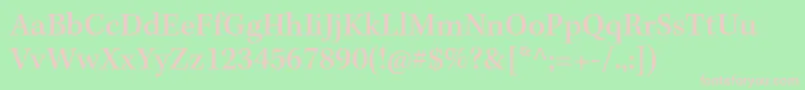 KeplerstdMedium Font – Pink Fonts on Green Background