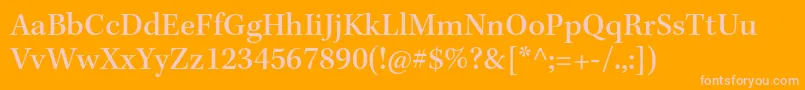 KeplerstdMedium Font – Pink Fonts on Orange Background