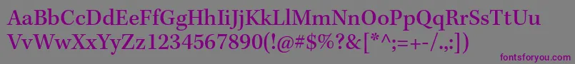 Шрифт KeplerstdMedium – фиолетовые шрифты на сером фоне