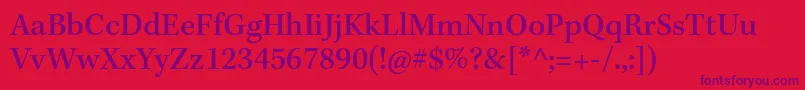 KeplerstdMedium Font – Purple Fonts on Red Background