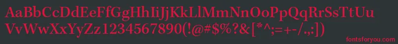 KeplerstdMedium Font – Red Fonts on Black Background