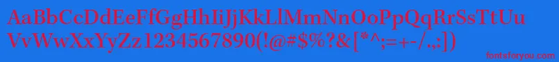 KeplerstdMedium Font – Red Fonts on Blue Background