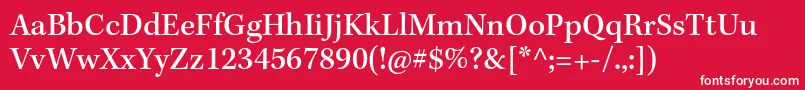 KeplerstdMedium Font – White Fonts on Red Background