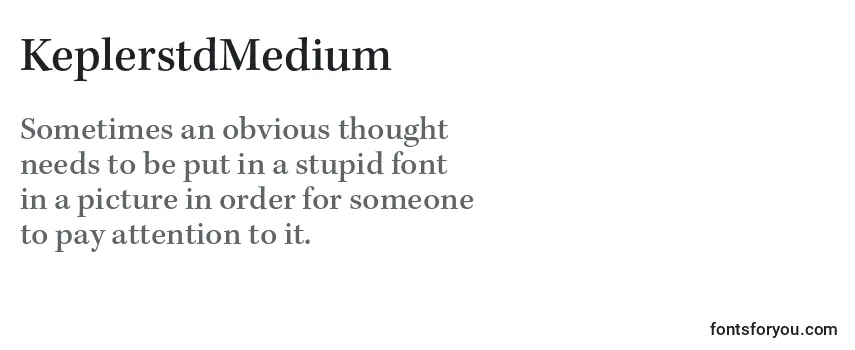Review of the KeplerstdMedium Font