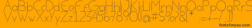 Шрифт AvielLight – чёрные шрифты на оранжевом фоне