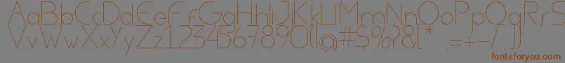 AvielLight Font – Brown Fonts on Gray Background
