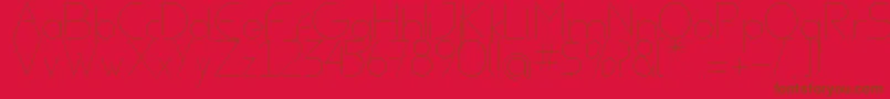 AvielLight-fontti – ruskeat fontit punaisella taustalla