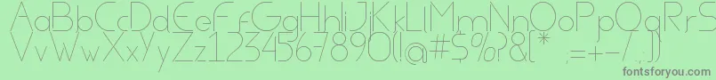 AvielLight Font – Gray Fonts on Green Background