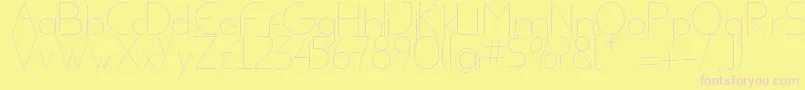 Więcej informacji o czcionce AvielLight Czcionka AvielLight – różowe czcionki na żółtym tle