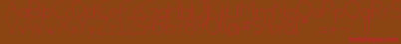AvielLight Font – Red Fonts on Brown Background
