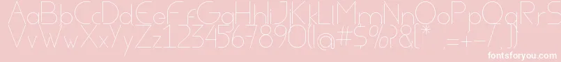 AvielLight Font – White Fonts on Pink Background