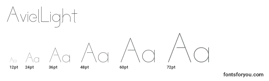 AvielLight Font Sizes