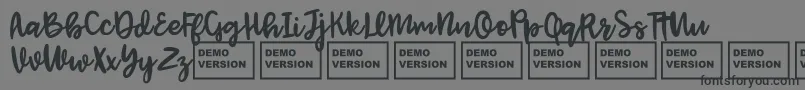 Шрифт JenthillDemo – чёрные шрифты на сером фоне