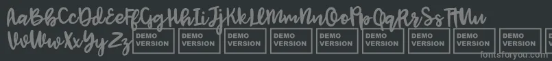 JenthillDemo Font – Gray Fonts on Black Background