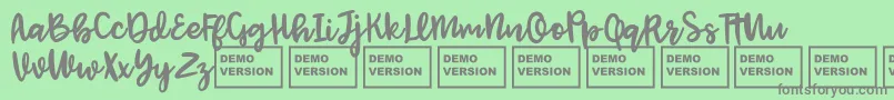 JenthillDemo Font – Gray Fonts on Green Background