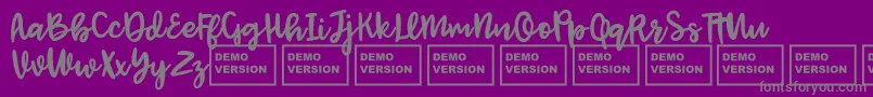 JenthillDemo Font – Gray Fonts on Purple Background