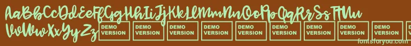JenthillDemo Font – Green Fonts on Brown Background