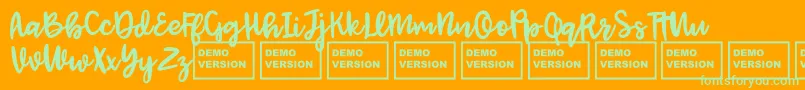 JenthillDemo Font – Green Fonts on Orange Background