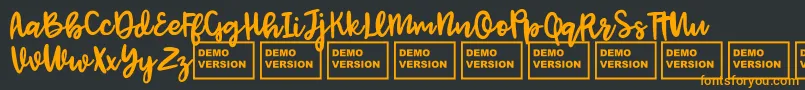 JenthillDemo Font – Orange Fonts on Black Background