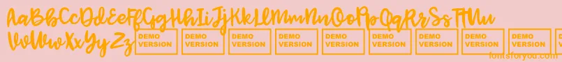 JenthillDemo Font – Orange Fonts on Pink Background