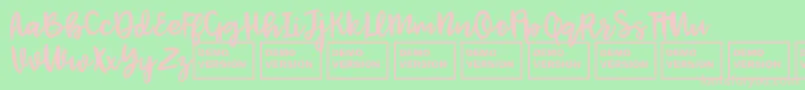 JenthillDemo Font – Pink Fonts on Green Background