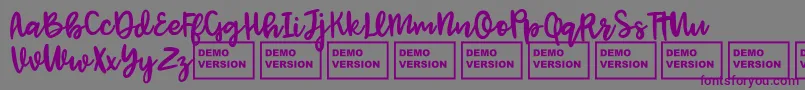 JenthillDemo-fontti – violetit fontit harmaalla taustalla