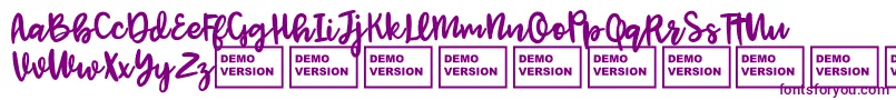 JenthillDemo Font – Purple Fonts on White Background