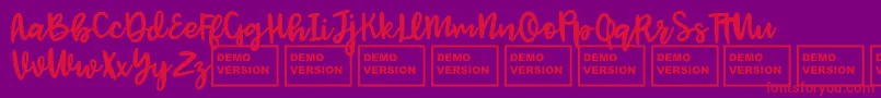 JenthillDemo Font – Red Fonts on Purple Background