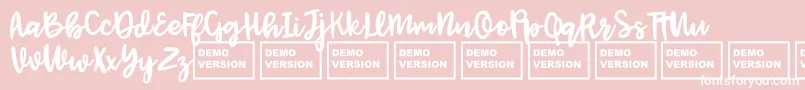 JenthillDemo Font – White Fonts on Pink Background