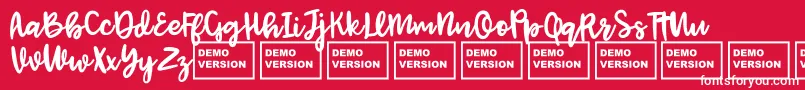 JenthillDemo Font – White Fonts on Red Background