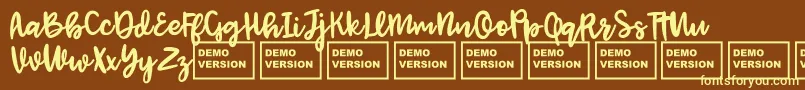 JenthillDemo Font – Yellow Fonts on Brown Background