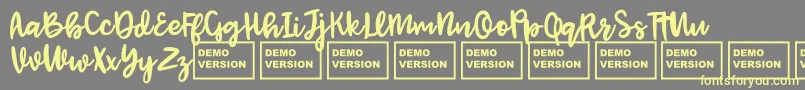 JenthillDemo Font – Yellow Fonts on Gray Background