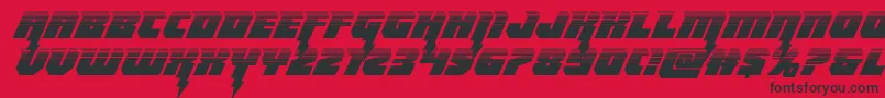 Thundertitanhalf Font – Black Fonts on Red Background