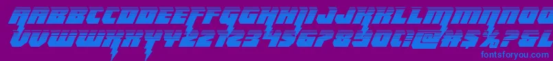 Thundertitanhalf Font – Blue Fonts on Purple Background