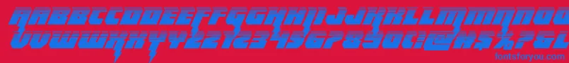 Thundertitanhalf Font – Blue Fonts on Red Background