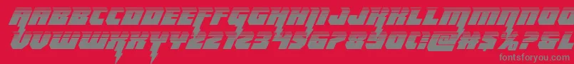 Шрифт Thundertitanhalf – серые шрифты на красном фоне