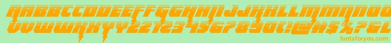 Thundertitanhalf Font – Orange Fonts on Green Background