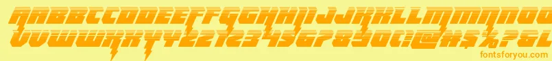 Thundertitanhalf Font – Orange Fonts on Yellow Background