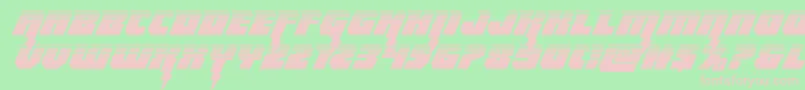 Шрифт Thundertitanhalf – розовые шрифты на зелёном фоне