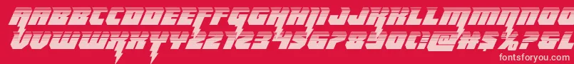 Thundertitanhalf Font – Pink Fonts on Red Background