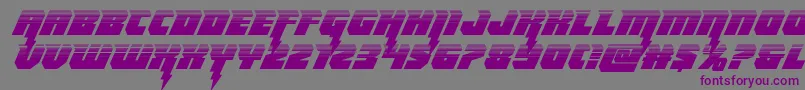 Шрифт Thundertitanhalf – фиолетовые шрифты на сером фоне