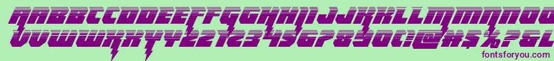 Thundertitanhalf Font – Purple Fonts on Green Background