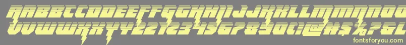 Thundertitanhalf-fontti – keltaiset fontit harmaalla taustalla