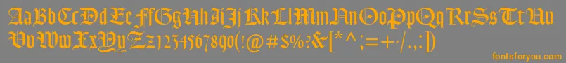 Goudytextmtstd Font – Orange Fonts on Gray Background