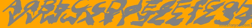 NightmareInkItalic Font – Gray Fonts on Orange Background