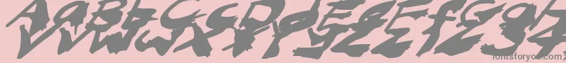 NightmareInkItalic Font – Gray Fonts on Pink Background