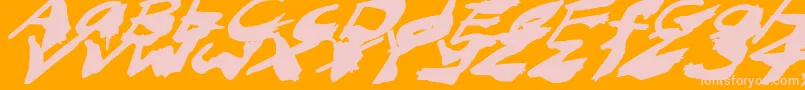 NightmareInkItalic Font – Pink Fonts on Orange Background